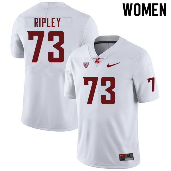 Women #73 Julian Ripley Washington Cougars College Football Jerseys Sale-White - Click Image to Close